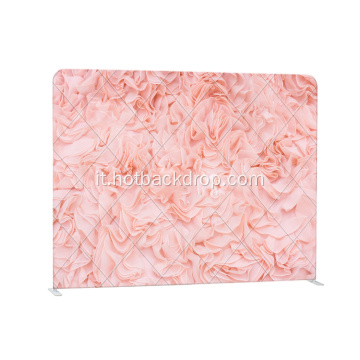 Sfondo di tessuto portatile personalizzato rosa rossa di fiori
